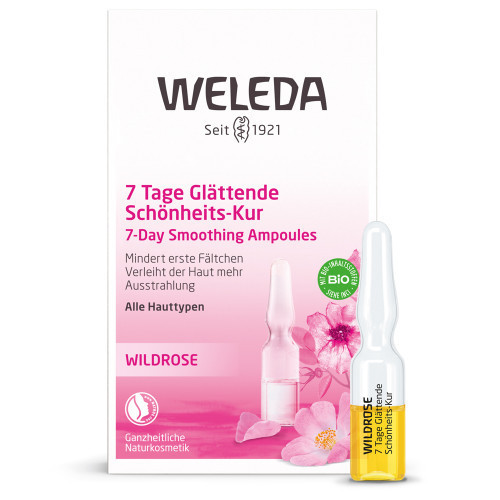 Weleda Wild Rose 7-Day Smoothing Ampoules Roosi 7 päeva siluvad näoõlikapslid 7x8ml