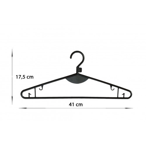 HomelyWorld W008 Thin Plastic Hangers for Clothes Riidepuud Juodas