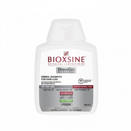 Bioxsine Dermagen Shampoo for Hair Loss Šampoon kuivadele ja normaalsetele juustele 300ml