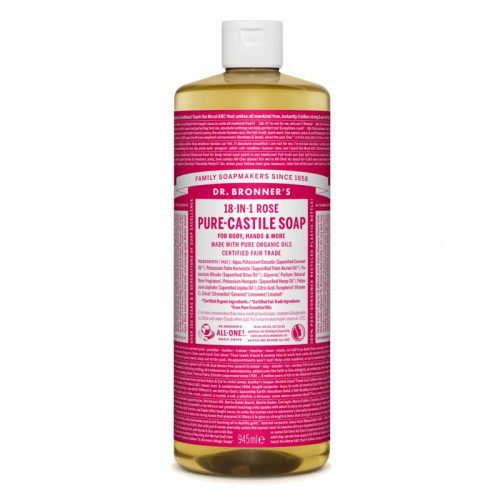 Dr. Bronner's Rose Pure-Castile Liquid Soap Roos vedelseep 240ml