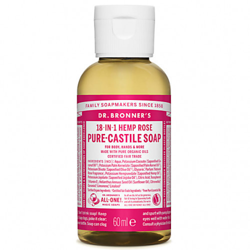 Dr. Bronner's Rose Pure-Castile Liquid Soap Roos vedelseep 240ml