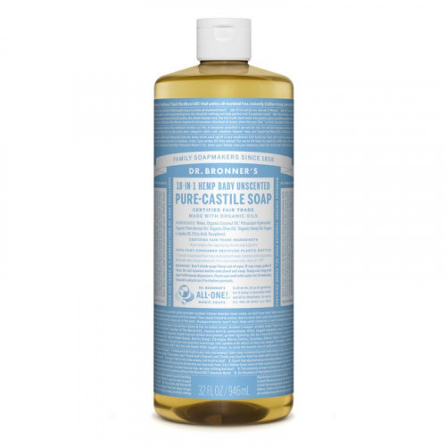 Dr. Bronner's Baby-Mild Unscented Pure-Castile Liquid Soap Lõhnatu beebidele vedelseep 240ml