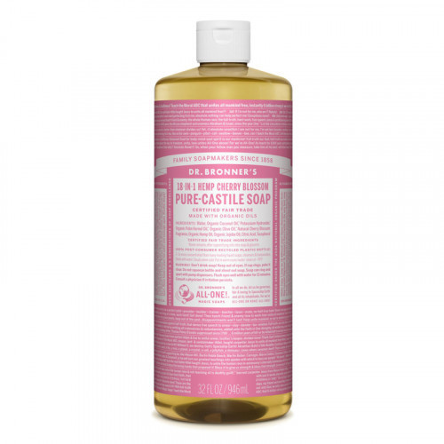 Dr. Bronner's Cherry Blossom Pure Castile Organic Soap Multifunktsionaalne seep naturaalse kirsiõiearoomiga 240ml