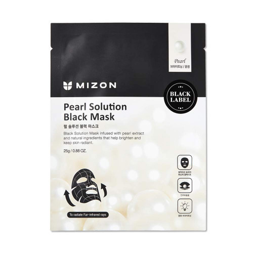 Mizon Pearl Solution Black Mask Kangasmask pärli ekstrakti ja vulkaanilise tuhaga 25g