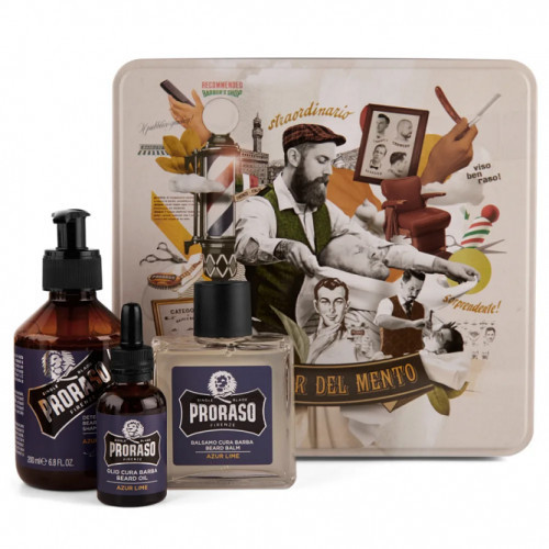 Proraso Vintage Beard Care Tin Habe hoolduskomplekt Refreshing 