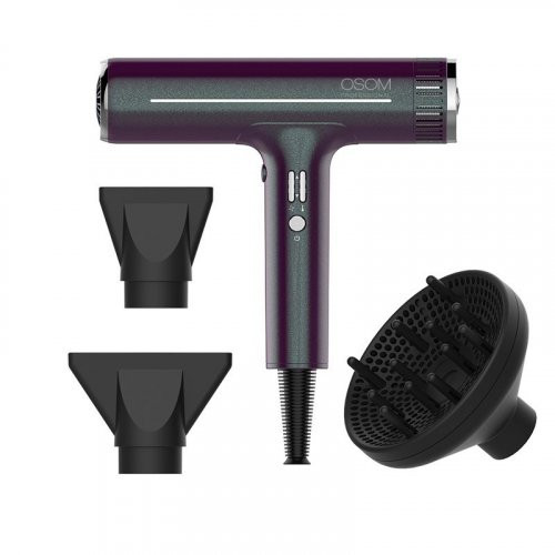OSOM Professional Hair Dryer Juuste föön Juodas