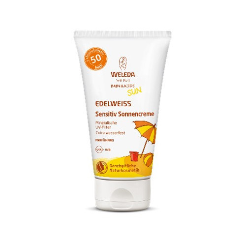 Weleda Baby & Kids Sensitive Sun Cream SPF50 Looduslik päikesekaitsekreem imikutele ja lastele 50ml