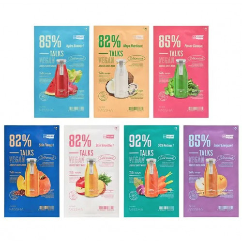 Missha Talks Vegan Squeeze Sheet Mask Lehtmask Super Energizer