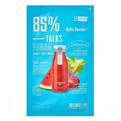 Missha Talks Vegan Squeeze Sheet Mask Lehtmask Super Energizer