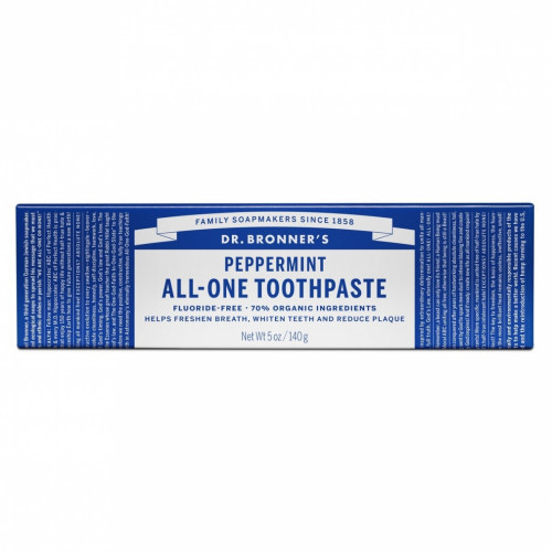 Dr. Bronner's PEPPERMINT All-One Toothpaste Orgaaniline piparmündiõliga hambapasta 140g