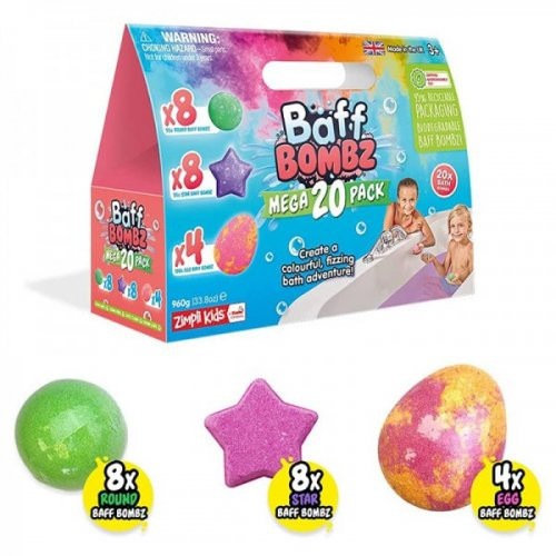 Zimpli Kids BAFF BOMBZ 4 Mega 20 Pack
