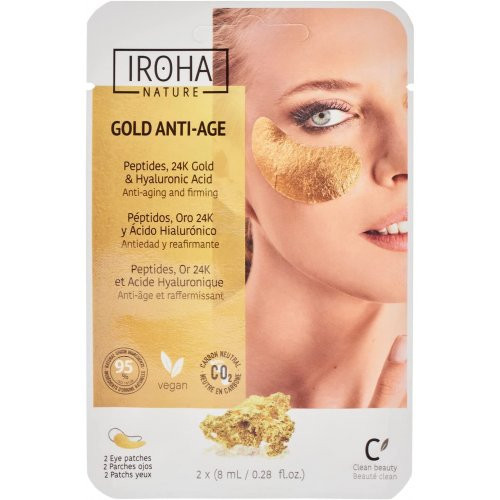 IROHA Divine Collection Foil Tissue Patches Extra Firmness Pinguldav silmamask 2 tk