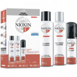 Nioxin SYS4 Care System Trial Kit Komplekt värvitud, märgatavalt hõrenevatele juustele Small
