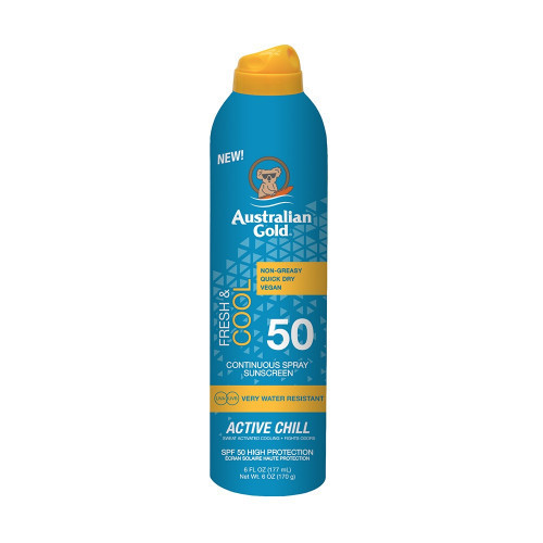 Australian Gold Active Chill Continuous Spray Sunscreen SPF50 Päikesekaitsesprei 177ml