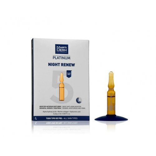 MartiDerm Night Renew Ampoules Öine nahahoolduse seerum hüaluroonhappega 10amp.