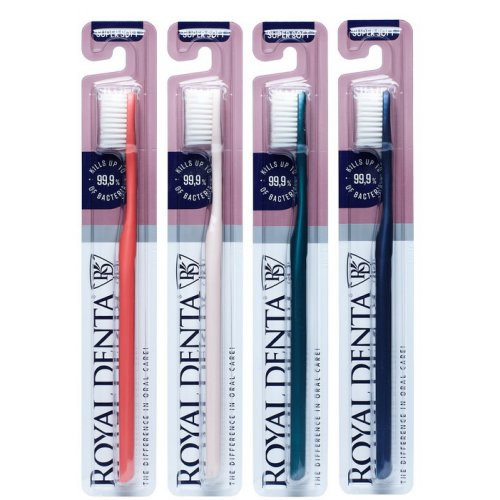 Royal Denta Silver Super Soft Toothbrush Väga pehme hambahari Red