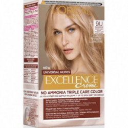 L'Oréal Paris Excellence Creme Universal Nudes Permanent Hair Dye Kolmekordse toimega püsivärv 1U Universal Black