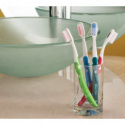 Norwex Toothbrush Medium Hõbedase peaga hambahari, keskmise kõvadusega Blue