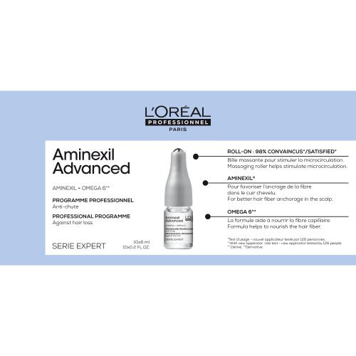 L'Oréal Professionnel Aminexil Advanced Roll-ON Ampullid juuste väljalangemise vastu 10x6ml