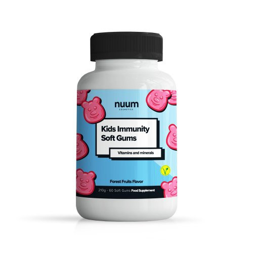Nuum Cosmetics Kids Immunity Soft Gums Laste närimiskompleks, multivitamiinid ja mineraalid 1 Kuu