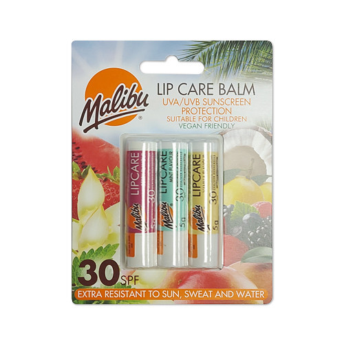 Malibu Lip Care Balm Kit Huulepalsamid 3x5g