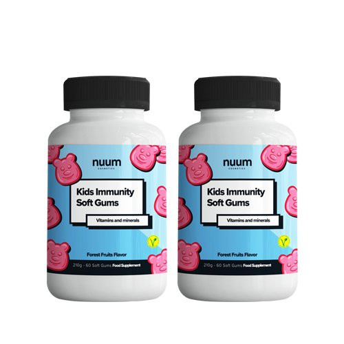 Nuum Cosmetics Kids Immunity Soft Gums Laste närimiskompleks, multivitamiinid ja mineraalid 1 Kuu