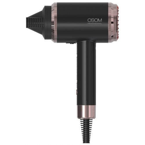 OSOM Professional Hair Dryer Negatiivsete ioonide tehnoloogiaga föön Black