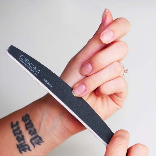 OSOM Professional Emery Half Moon Shape Nail Files Kit Küüneviilide komplekt 3 tk