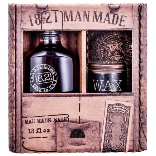 18.21 Man Made Wash & Wax Sweet Tobacco Gift Set Meeste kinkekomplekt