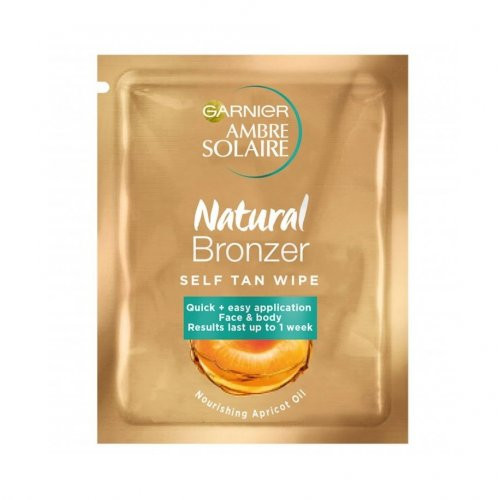 Garnier Ambre Solaire Bronzer Self Tan Wipes Isepruunistavad salvrätikud 6.1 ml