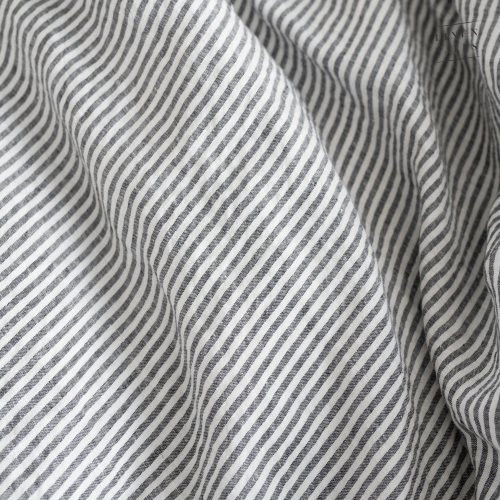 Linen Tales Thin Black Stripes Linen Duvet Cover Set Voodipesu komplekt 200x200 50x70*2