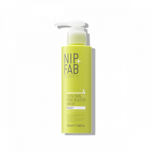 NIP + FAB Teen Skin Fix Pore Blaster Wash Night Öine näopuhastusvahend probleemsele nahale 145ml