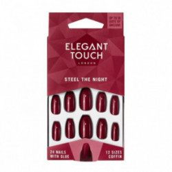 Elegant Touch Colour Nails- Coffin Liimitavad kunstküüned Steel The Night*