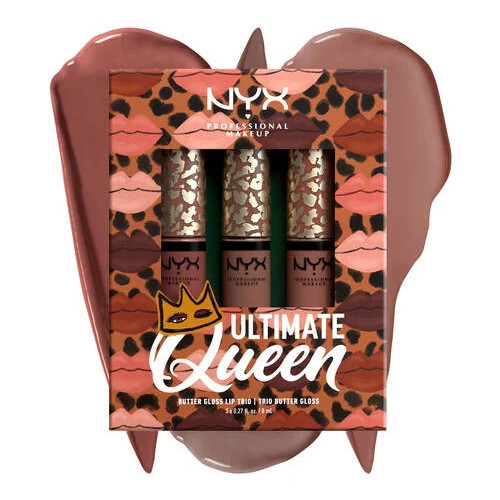 NYX Professional Makeup Ultimate Queen Butter Gloss Trio Huuleläigete komplekt 3x8ml