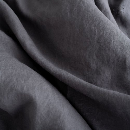 Linen Tales Dark Grey Linen Duvet Cover Set Voodipesu komplekt 200x200 50x70*2