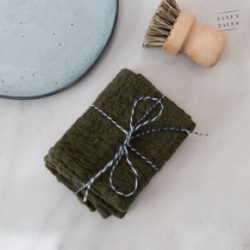 Linen Tales Linen Dishcloth Set of 2 Linasest köögirätikute komplekt Cafe Creme