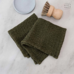 Linen Tales Linen Dishcloth Set of 2 Linasest köögirätikute komplekt Cafe Creme