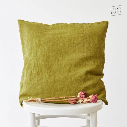 Linen Tales Linen Cushion Cover Linasest padjakate Martini Olive