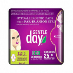 Gentle Day Organic TEENS Mini Light Flow Pads Keskkonnasõbralikud sidemed anioonribadega 12 tk
