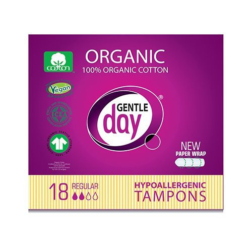 Gentle Day Regular Organic Cotton Tampons Orgaanilised puuvillased tampoonid 18 tk