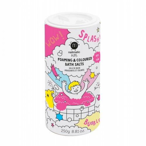 Nailmatic Kids Colored Bath Salts - Pink Vannisoolad 250g