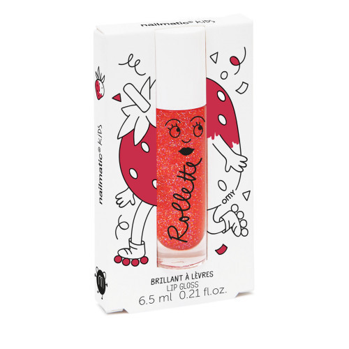 Nailmatic Kids Strawberry Rollette Lip Gloss Maasika huuleläige 6.5ml