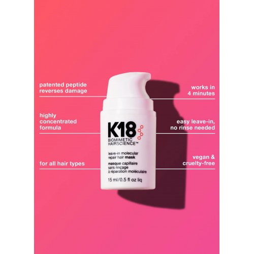 K18 Leave-In Molecular Repair Hair Mask Mitte-pestav molekulaarne taastav juuksemask 5ml