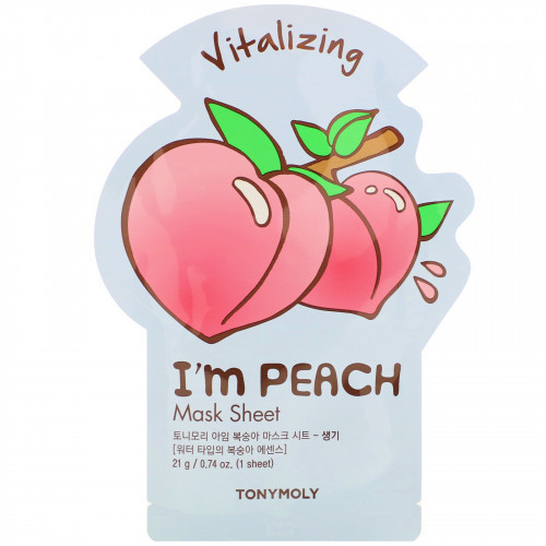 TONYMOLY I'm Real Peach Sheet Mask Näomask 1 tk