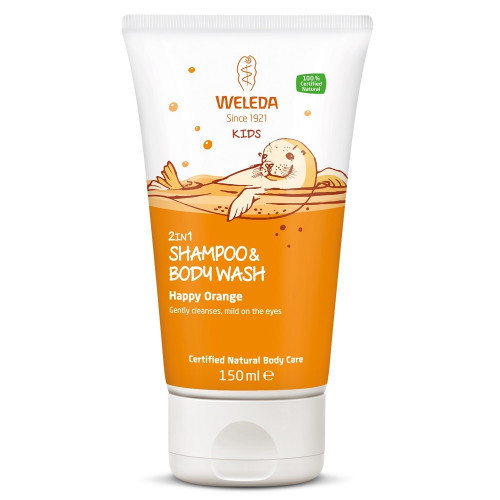Weleda Happy Orange 2in1 Shampoo & Body Wash Laste šampoon-dušikreem 150ml