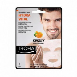 IROHA Mens Hydra Vital Tissue Mask Meeste näomask koos vitamiinide B ja C ning hüaluroonhappega 23ml