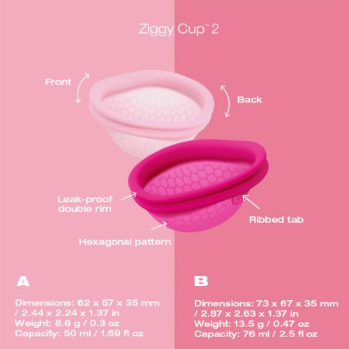 Intimina Ziggy Cup 2 Menstrual Cup Puhastusvahend intiimtoodetele size B