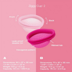 Intimina Ziggy Cup 2 Menstrual Cup Puhastusvahend intiimtoodetele size B