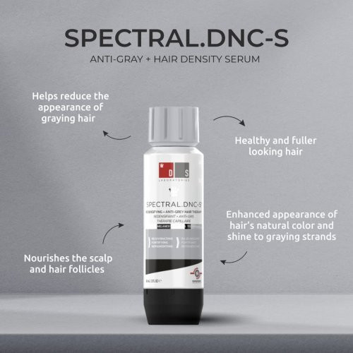 DS Laboratories Spectral.DNC-S Extra Strength Hair Density + Gray Control Serum Eriti tugev juuste tiheduse + hallide juuste kontrolli seerum 60ml