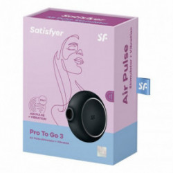 Satisfyer Pro To Go 3 Air Pulse Stimulator + Vibration Kliitorstimulaator Black